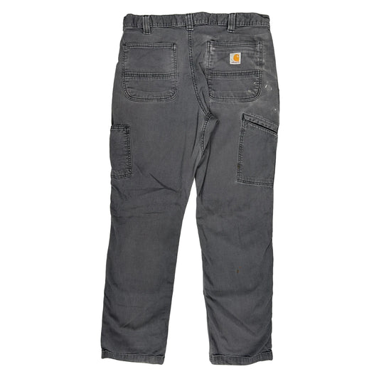 Carhartt Double Knee Carpenter Trousers - 34W 32L Grey Cotton