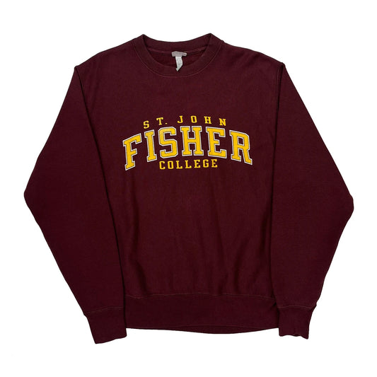 Reverse Weave Champion College Sweatshirt - Medium Burgundy Cotton