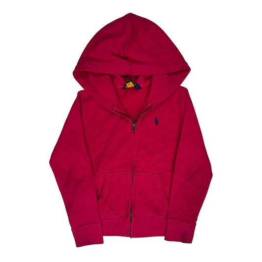 Age 8-10 Polo By Ralph Lauren Hoodie - Medium Pink Cotton