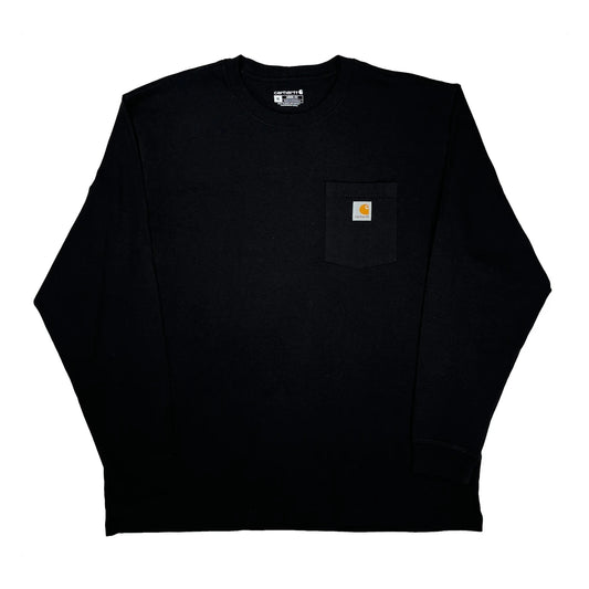 Carhartt Long Sleeve T-Shirt - XL Black Cotton
