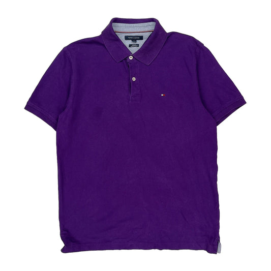 Tommy Hilfiger Slim Fit Polo Shirt - XL Purple Cotton