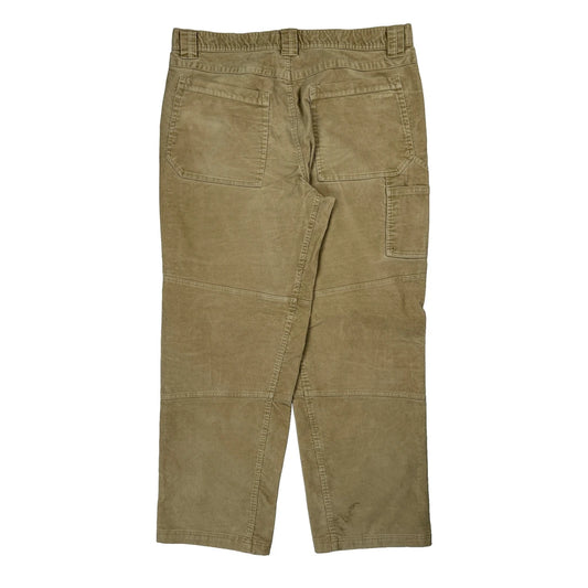 Vintage Columbia Double Knee Cord Trousers - 38″ Waist Beige Cotton Blend