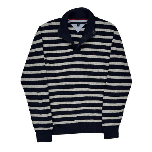 Tommy Hilfiger Striped Jumper - XL Navy Cotton