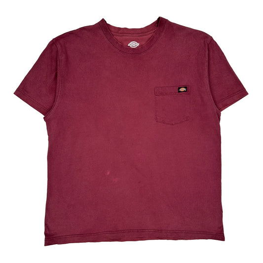 Dickies T-Shirt - XL Burgundy Cotton