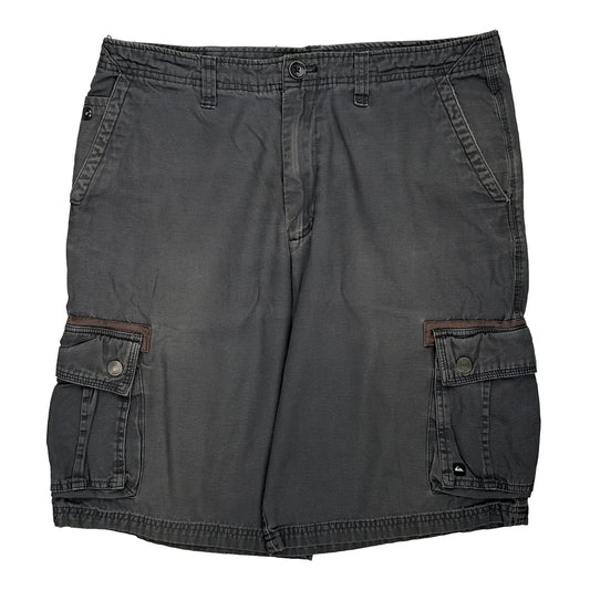 Vintage Quiksilver Cargo Shorts - 36W 10L Grey Cotton