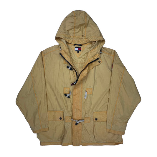 80S Tommy Hilfiger Windbreaker - XL Yellow Nylon