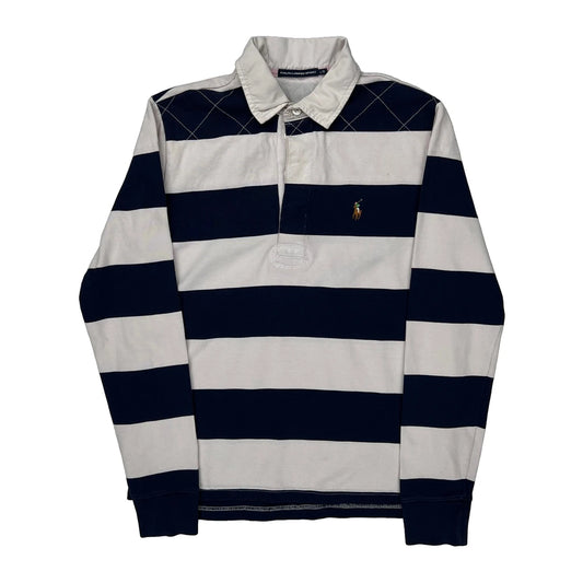 Ralph Lauren Sport Striped Rugby Shirt - Large Navy Cotton