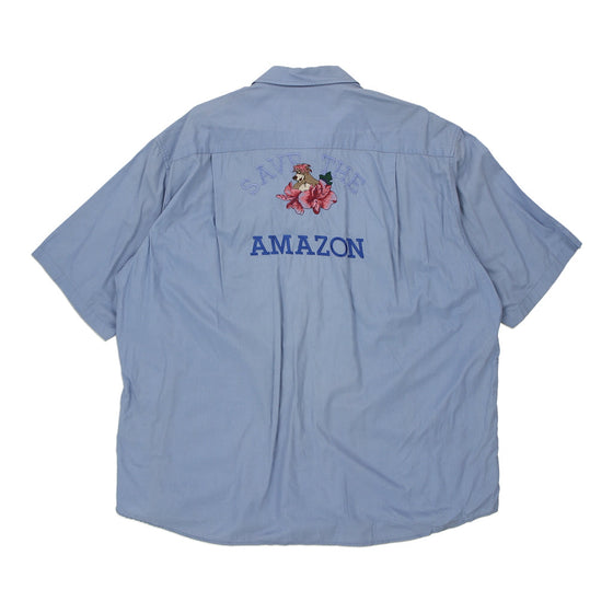 Vintage blue Iceberg Short Sleeve Shirt - mens xx-large