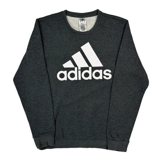 Adidas Sweatshirt - Medium Grey Cotton Blend