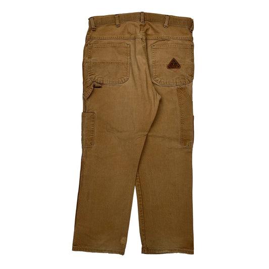Unbranded Double Knee Carpenter Trousers - 34W 30L Brown Cotton