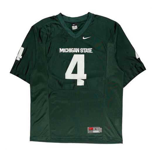Michigan State Nike Football Jersey - Large Green Polyester