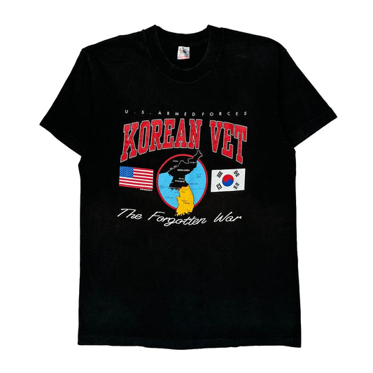 U.S. Armed Forces Fruit Of The Loom Single Stitch T-Shirt - Large Black Cotton