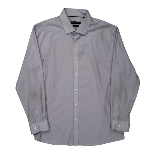 Thflex Supima Tommy Hilfiger Slim Fit Shirt - XL Purple Cotton