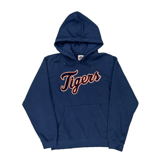 Detroit Tigers Majestic Mlb Hoodie - Medium Blue Cotton