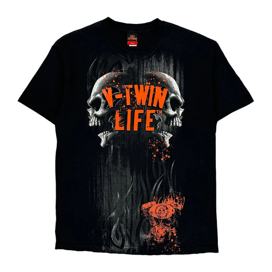 Tomahawk Bike Week 2012 Hot Leathers Graphic T-Shirt - Large Black Cotton