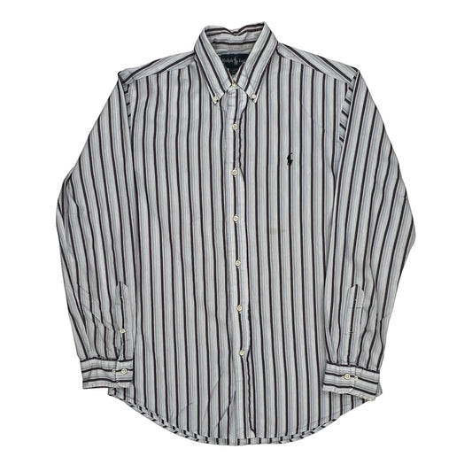 Ralph Lauren Striped Shirt - Medium Purple Cotton