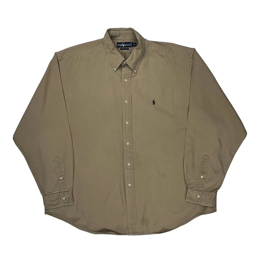 Vintage Ralph Lauren Shirt - 2XL Khaki Cotton