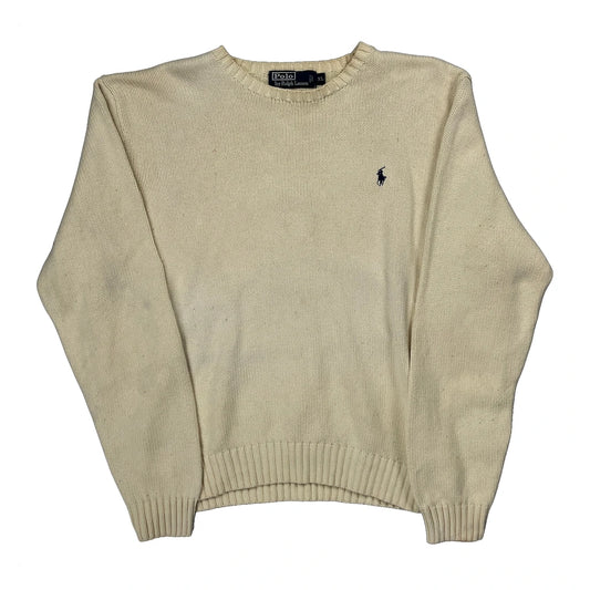 Polo By Ralph Lauren Jumper - XL Cream Cotton