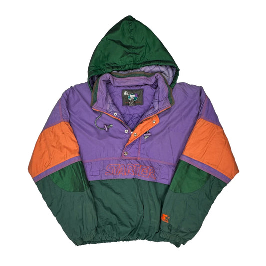 Power Equals Performance Starter Spellout Jacket - XL Multicoloured Nylon