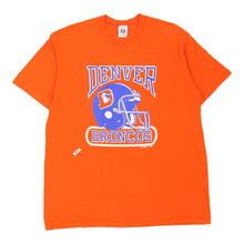  Vintage orange Denver Broncos Logo 7 T-Shirt - mens x-large