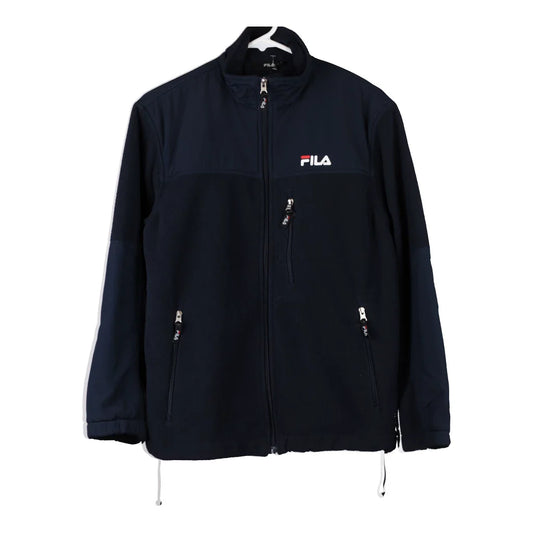 Vintage navy Fila Fleece Jacket - mens small