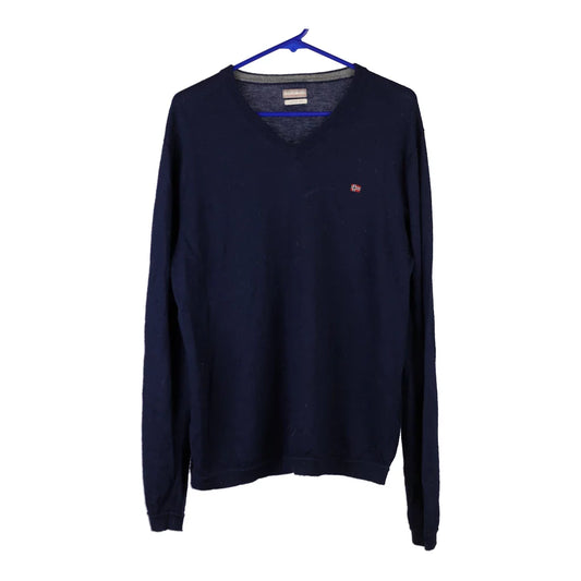 Vintage navy Napapijri Jumper - mens x-large