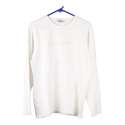 Vintage white Champion Long Sleeve Top - womens x-large