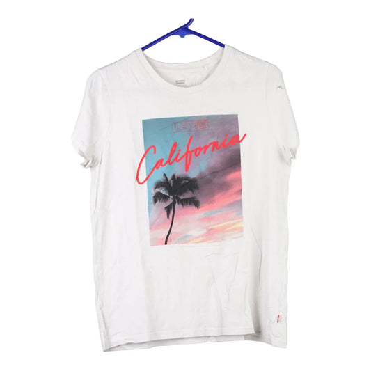 Vintage white California Levis T-Shirt - mens medium