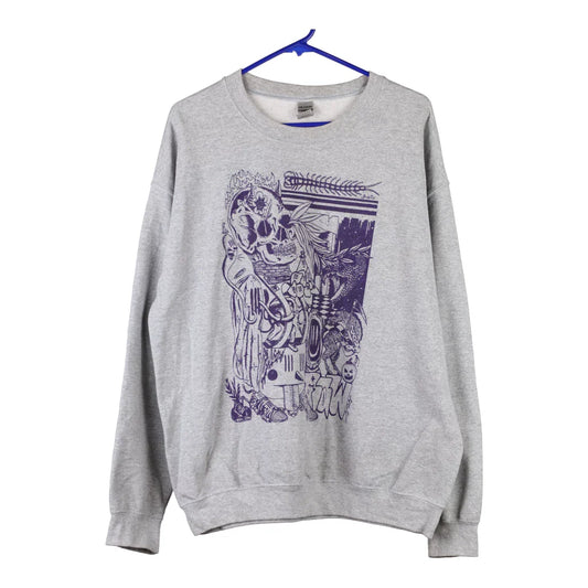 Vintage grey Gildan Sweatshirt - womens large