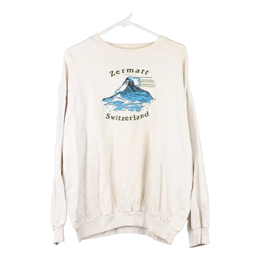 Vintage cream Unbranded Sweatshirt - mens x-large