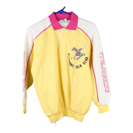 Vintage yellow Newport Polo Club Sport Long Sleeve Polo Shirt - mens small