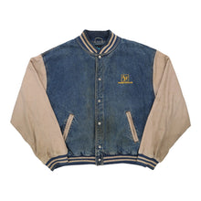  Vintage blue APT Transportation INC Tri Mountain Varsity Jacket - mens x-large