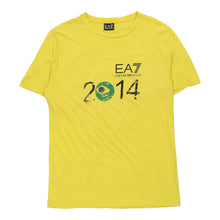  Pre-Loved yellow Brasil 2014 Ea7 T-Shirt - womens x-large