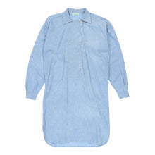  Benetton Shirt Dress - Large Blue Cotton shirt dress Benetton   