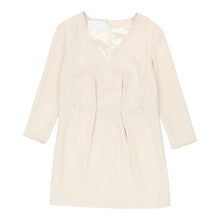 Elisabetta Franchi Mini Dress - Small Cream Polyester mini dress Elisabetta Franchi   