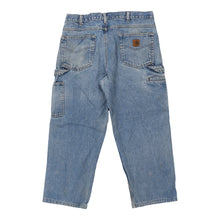  Vintage blue Heavily Worn Carhartt Carpenter Jeans - mens 34" waist