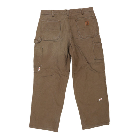 Vintage brown Carhartt Carpenter Trousers - mens 35" waist