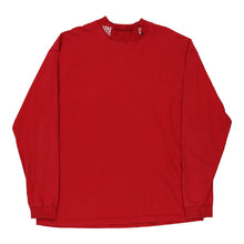 Adidas Long Sleeve Top - XL Red Cotton - Thrifted.com