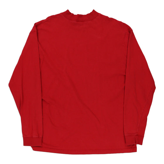 Adidas Long Sleeve Top - XL Red Cotton - Thrifted.com