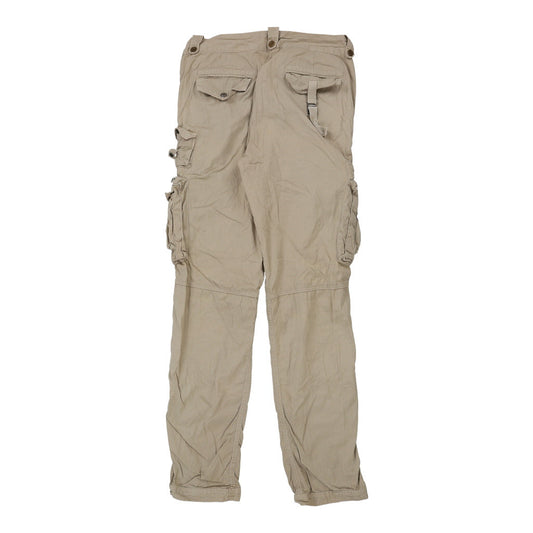 Vintage Ralph Lauren Cargo Trousers - 34W 34L Beige Cotton