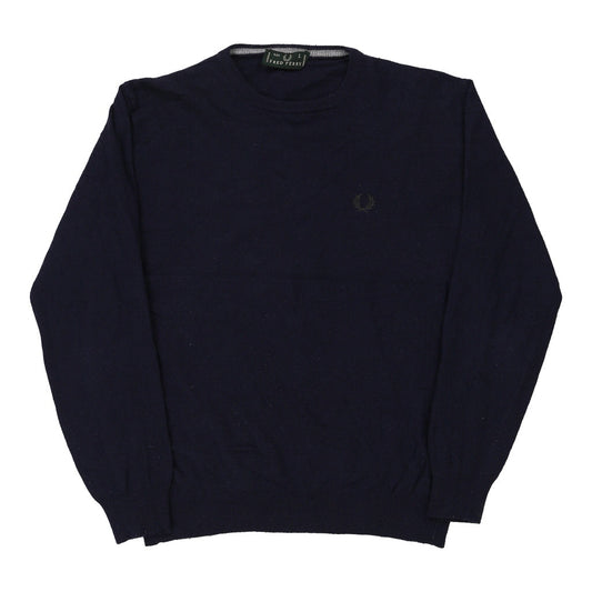 Vintage Fred Perry Jumper - Large Navy Wool