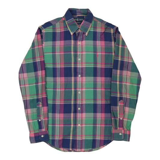 Vintage Ralph Lauren Checked Shirt - Small Blue Cotton