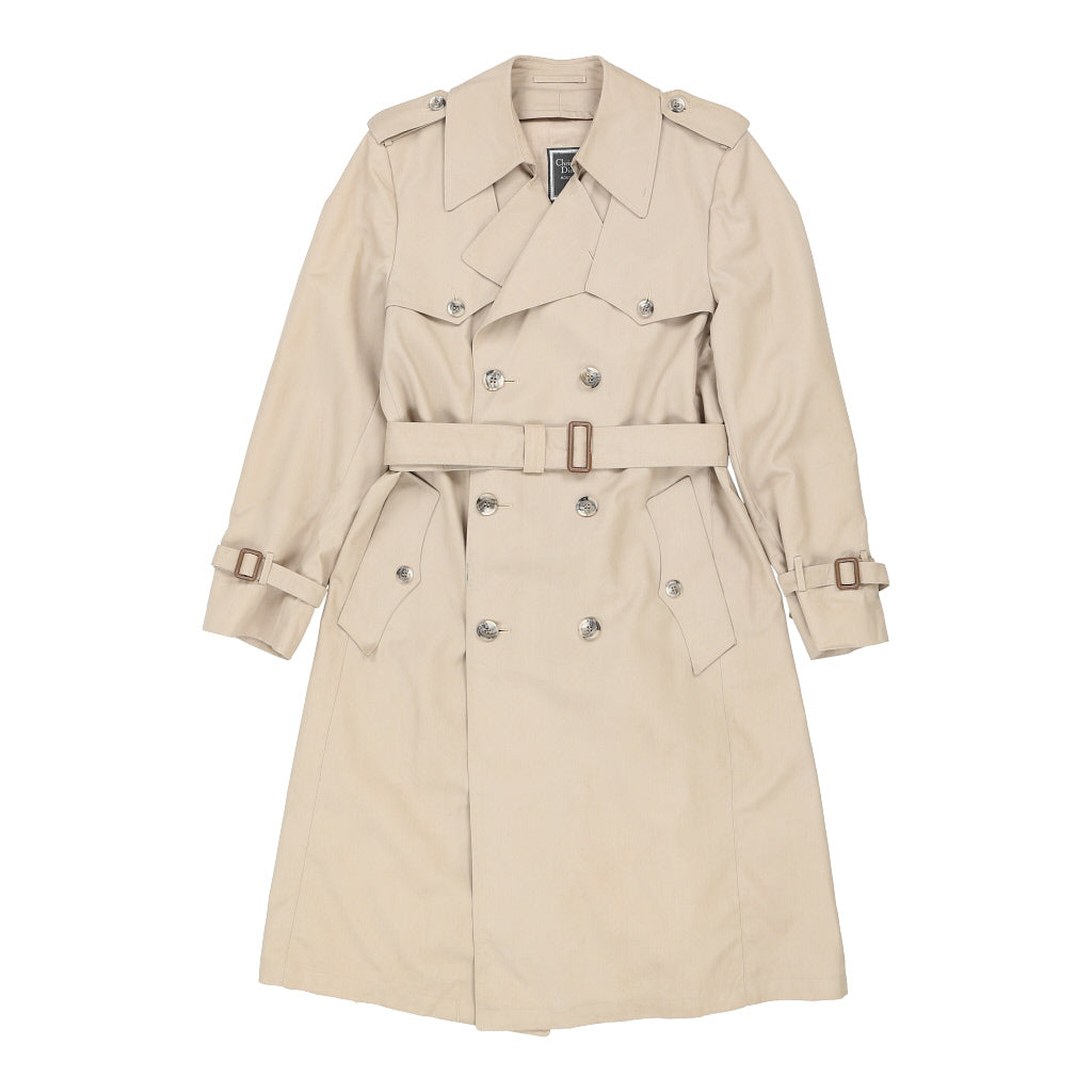 Christian Dior Trench Coat XL Beige Polyester Blend