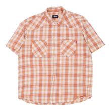  Vintage orange Stussy Short Sleeve Shirt - mens medium