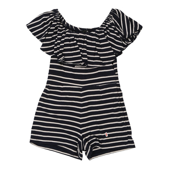 Unbranded Striped Playsuit - XS Navy Cotton playsuit Unbranded   
