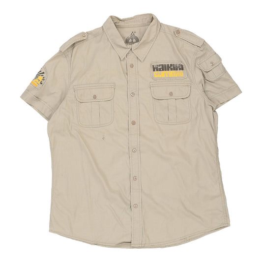 Vintage cream Waikiki Clothing Short Sleeve Shirt - mens xx-large