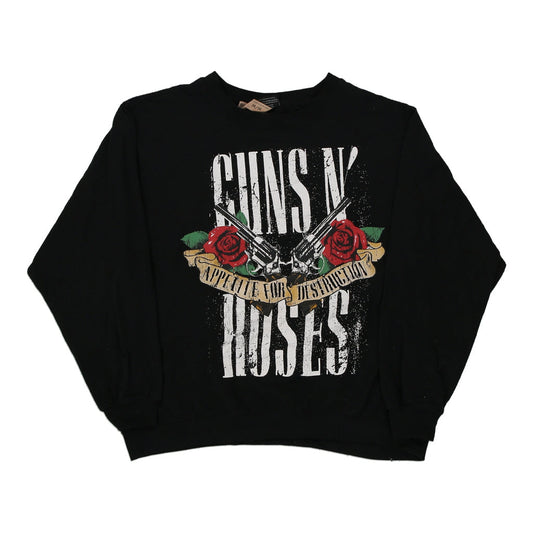 Vintage black Guns N Roses 2Pac Sweatshirt - mens medium