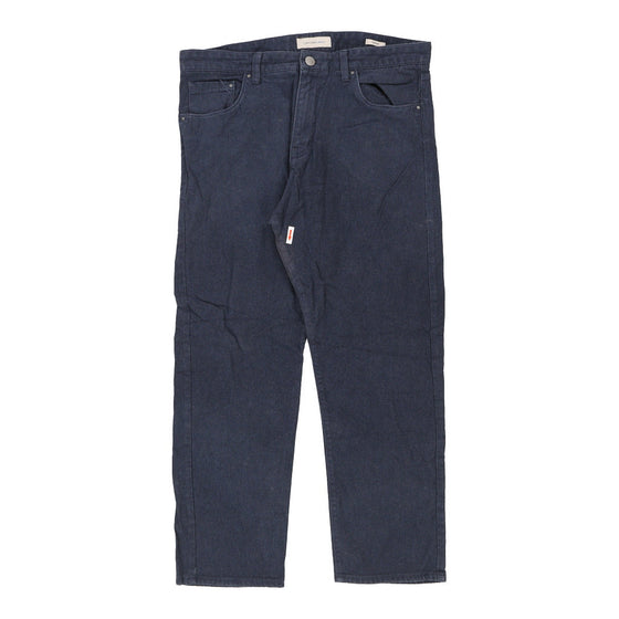 Vintage blue Straight Calvin Klein Trousers - mens 35" waist