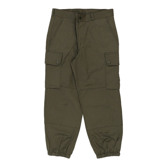 Vintage khaki Paul Boye Cargo Trousers - womens 34" waist