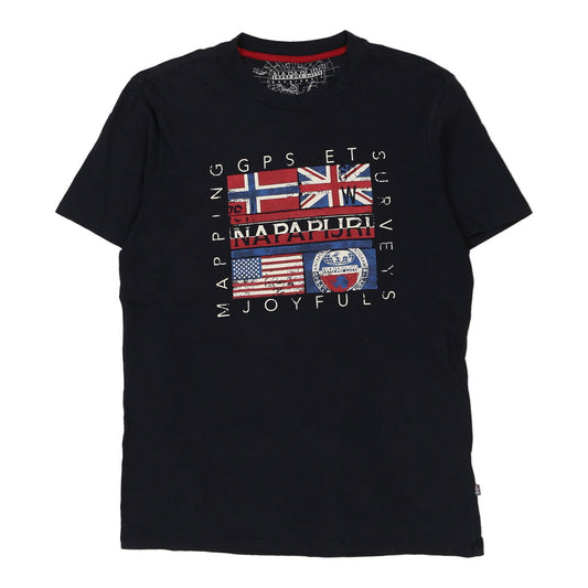 Vintage navy Napapijri T-Shirt - mens large